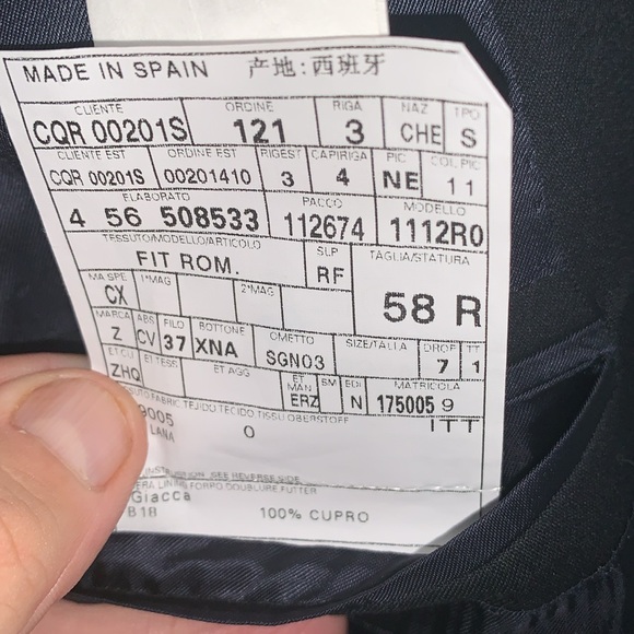Ermenegildo Zegna Jacket❣️WOW❣️Size 58 EU or 48US. Two Button Closure, EUC 9/10 - Picture 11 of 15